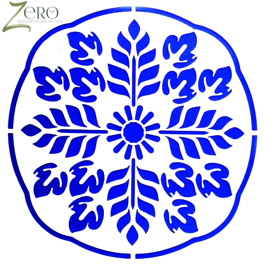 Imported Stencils- 5"*5"- Leafy Graphic Mandala Design Background 1
