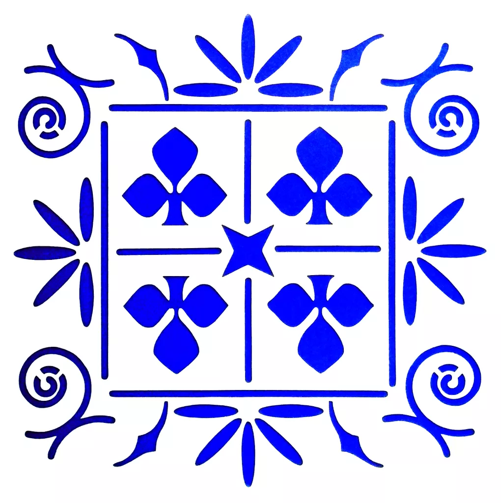 Imported Stencils- 5"*5"- Floral Graphic Mandala Design Background 31