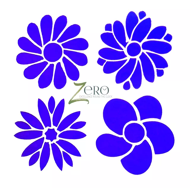 Imported Stencils- 5"*5"- Combo of 4 Different Flower Petals
