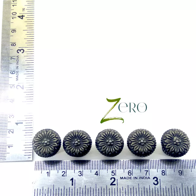 Brand Zero Vintage Metal Charms - Knobe Design 4 - Pack of 5 Pcs - 18mm*14mm