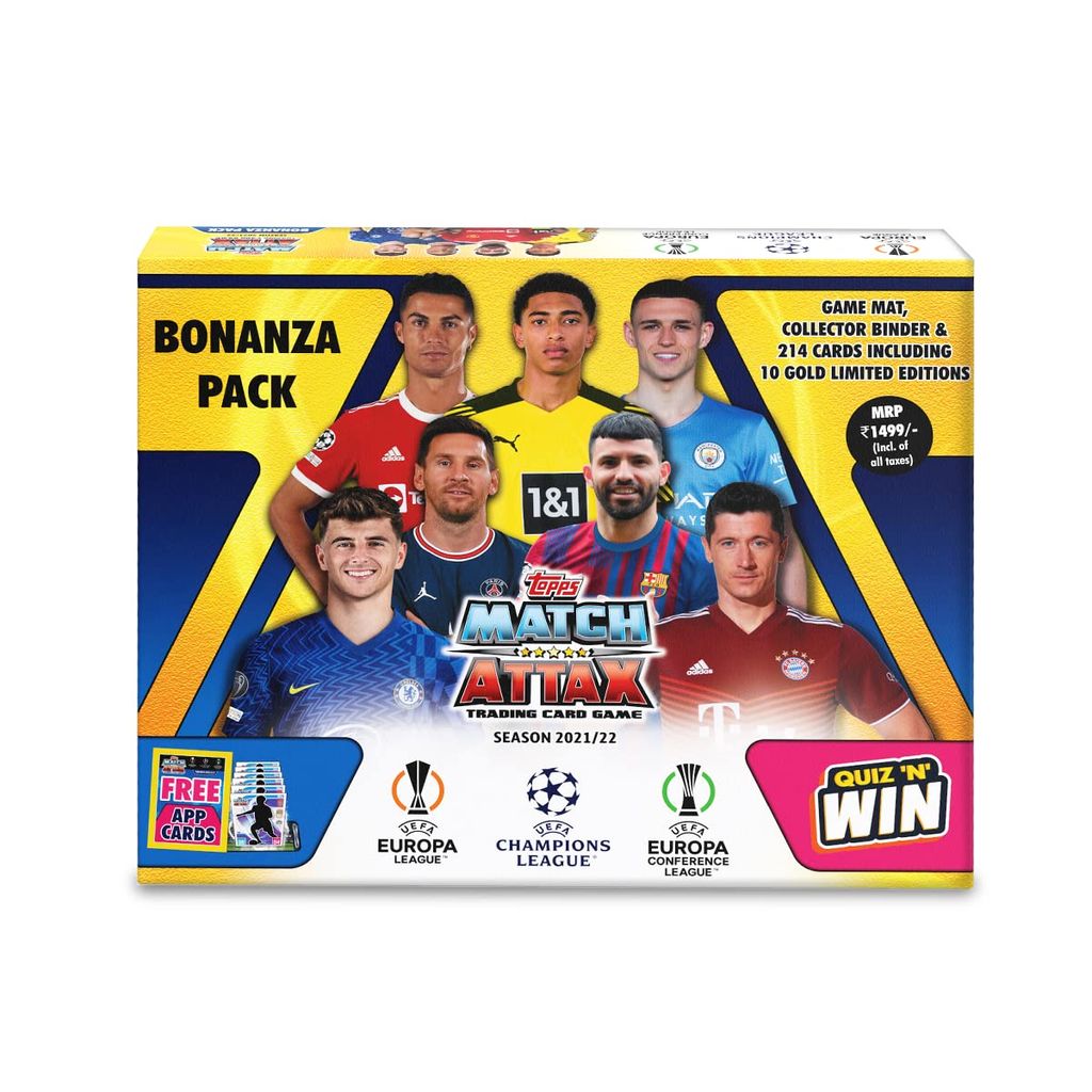 Topps UEFA Champions League Match Attax 2021/22 TCG Collection Bonanza Pack I Football Cards | Champions League Cards | Europa League Cards | Match Attax Extra