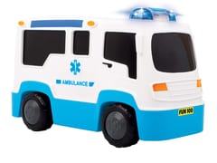 Giggles - Rescue Ambulance , Multicolour Vehicle with Lights and Sounds , Develops Motor Skills , 12 Months & Above , Infant and Preschool Toys