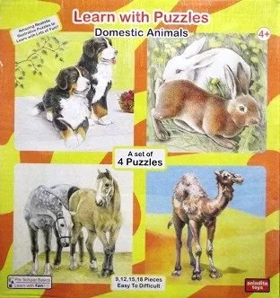 LEARN WITH PUZZLES DOMESTIC ANIMALS