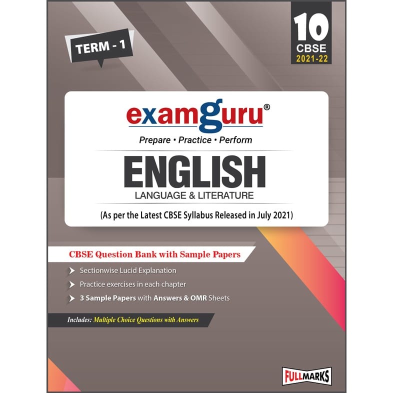 Examguru - English ( Language & Literature ) - Question Bank - Term 1- Class 10 - Full Marks Publication ( Session 2021-22)