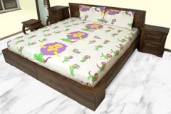 Double Bedsheet with 2 Pillow Covers - 100% Cotton