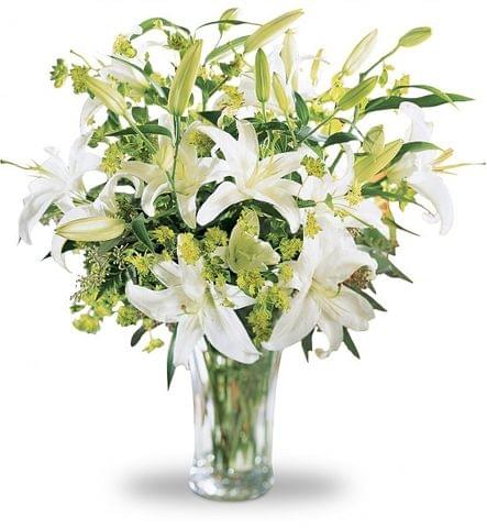 white lilies flower bunch
