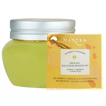 Mantra Pollution Defense Spf Sandal Turmeric Pure Alow Face Gel