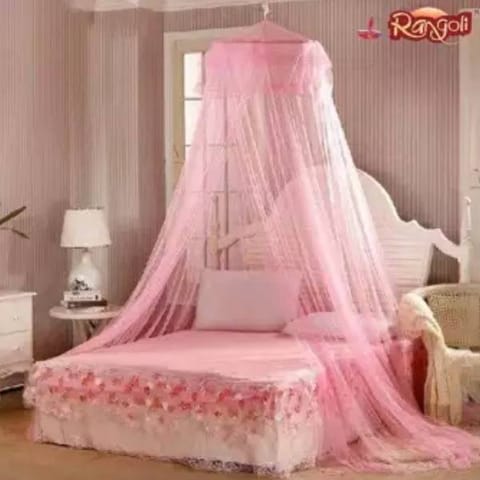 Double Bed Hanging Mosquito Net - Pink