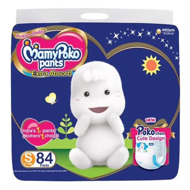 MamyPoko Pants 4-8Kg Small Baby Diaper (84 Pants)