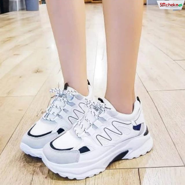 Sport Shoes For Girls White Design