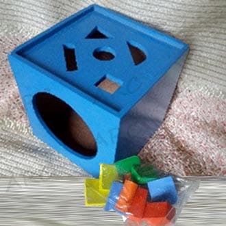 Wooden Multicolored Shape Sorting Box