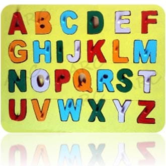 A B C Wodden English Alphabet Board Puzzle
