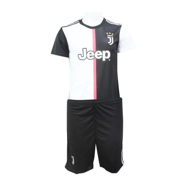 White/Black Jeep Juventus Jersey And Shorts Set For Men