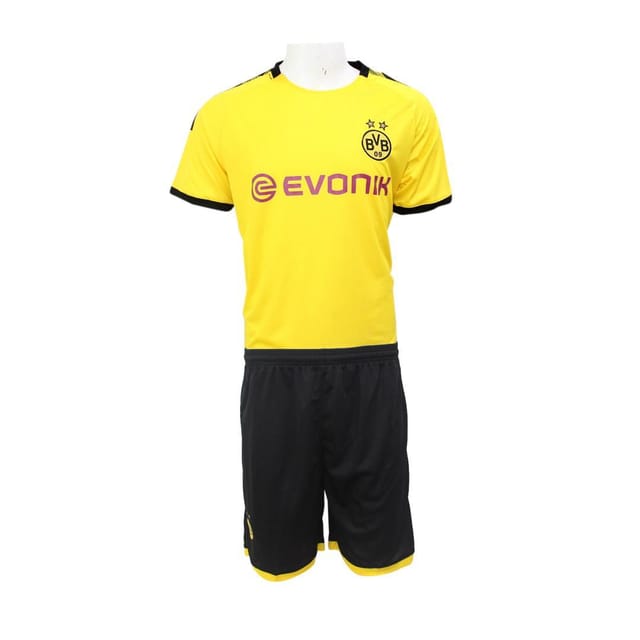 Yellow/Black Evonik Jersey And Shorts Set For Men
