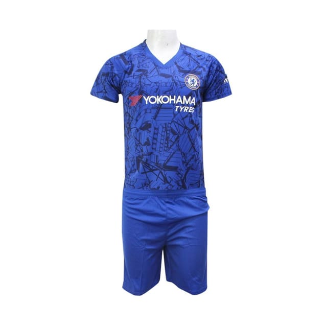 Blue Yokohama Chelsea Jersey And Shorts Set For Men