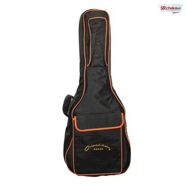 Oriental Cherry Black/Orange Acoustic Guitar Gig Bag