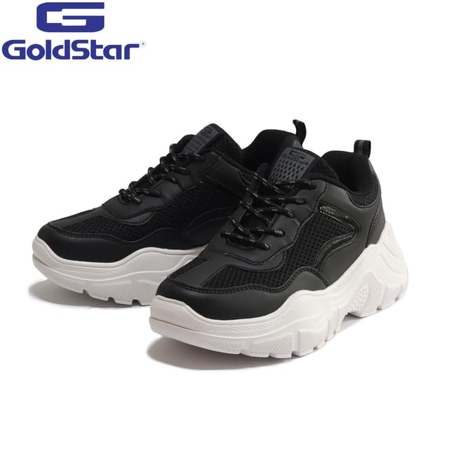 gold star shoes black