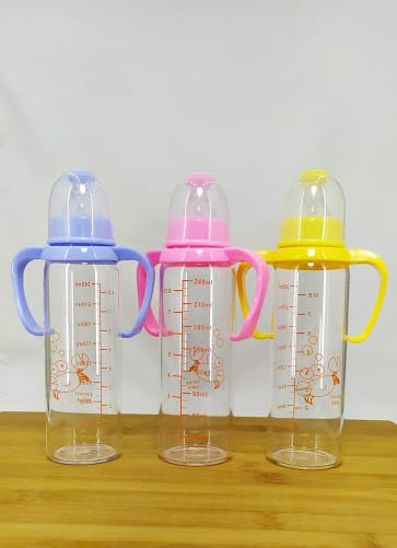Honey Baby Standard Neck Glass Bottle w/Double handle
