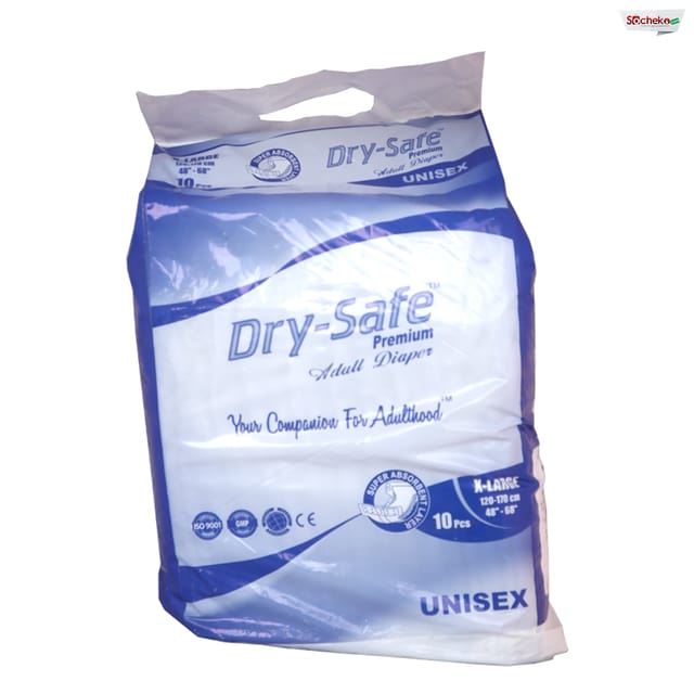 Dry Safe Premium Unisex Adult Diapers (XL)