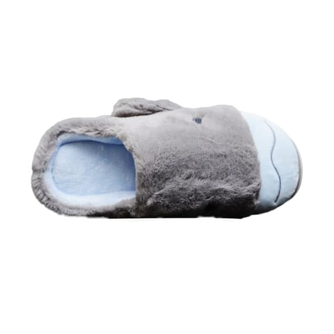 Blue / Grey Bunny Designed Fur Winter Slippers
