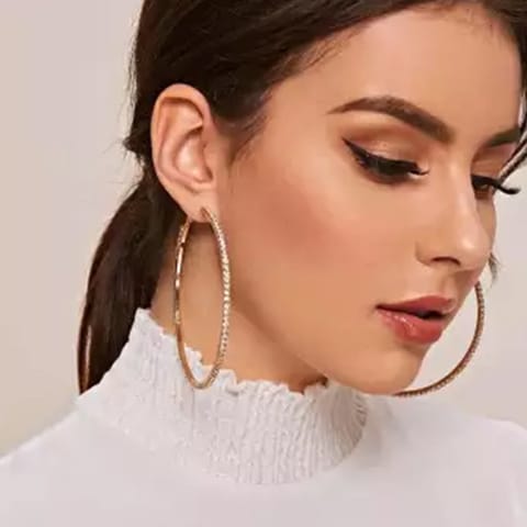 Diamond Hoop Earrings For Women