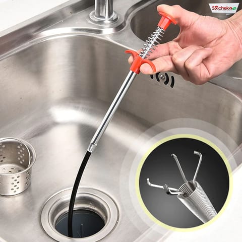 Spring Pipe Dredging Tools, Drain Snake, Drain Cleaner Sticks Clog Remover Cleaning Tools Household for Kitchen Sink