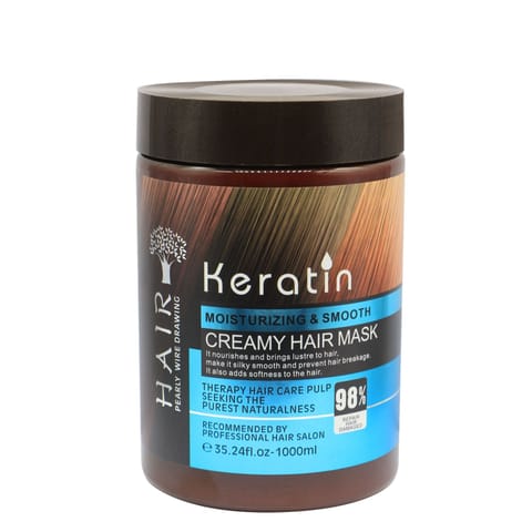 1000 ml Keratin Moisturizing & Smooth Creamy Hair Mask (end of season sale)