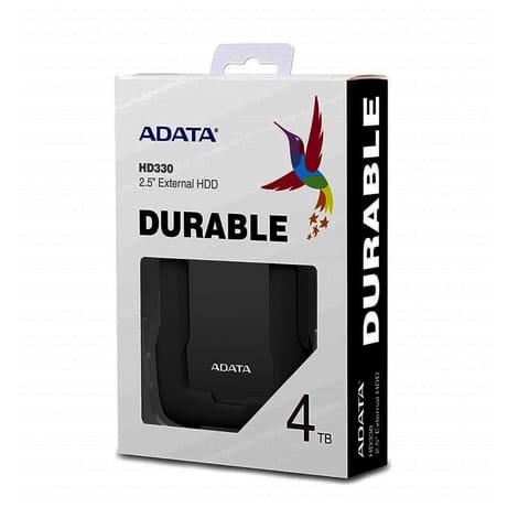 ADATA Durable Series HD330: 4TB Black External Hard Disk