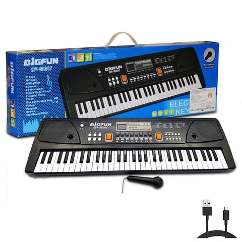 Big-fun Piano Keyboard Toy With DC Power, Mic and Recording Function Bf-630a1