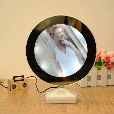 Magic Mirror And Photo Frame 2 in 1 With led light( Available Shape Heart/ Flower)