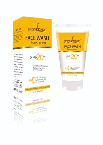 Cosmocare, Facewash Sunscreen, Spf20 +, For All Skin Types, 100 Ml