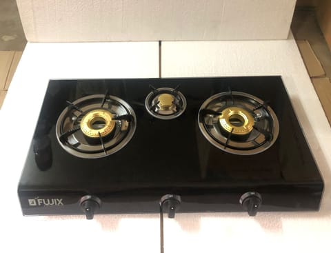 Fujix gas stove 3 burner curve (with 2 extra burner)