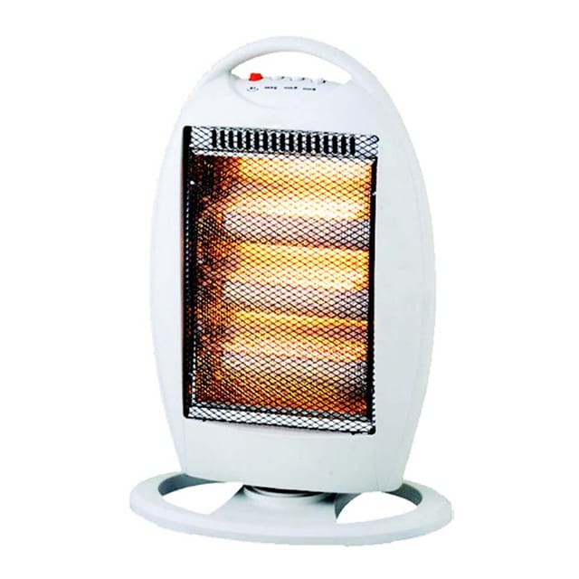 Pack of 2 MP Essentials 1200W Portable Home & Office Electric Oscillating 3 Bar Halogen Heater
