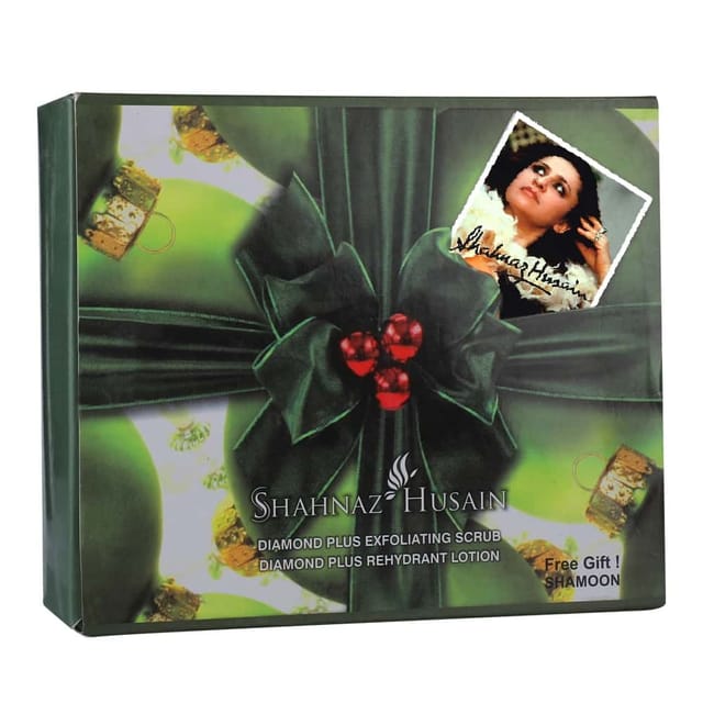 Shahnaz Husain Diamond Plus Kit-A (Scrub+Lotion+Shamoon) – 40 Gm + 40 Gm + 100 Ml