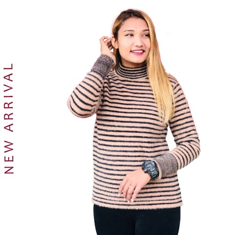 Line Stripe Sweater For Women By Melange