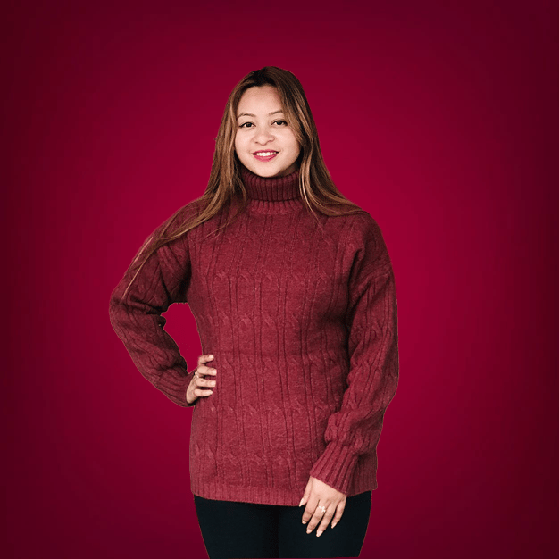 Marron Warm High-necked Sweater