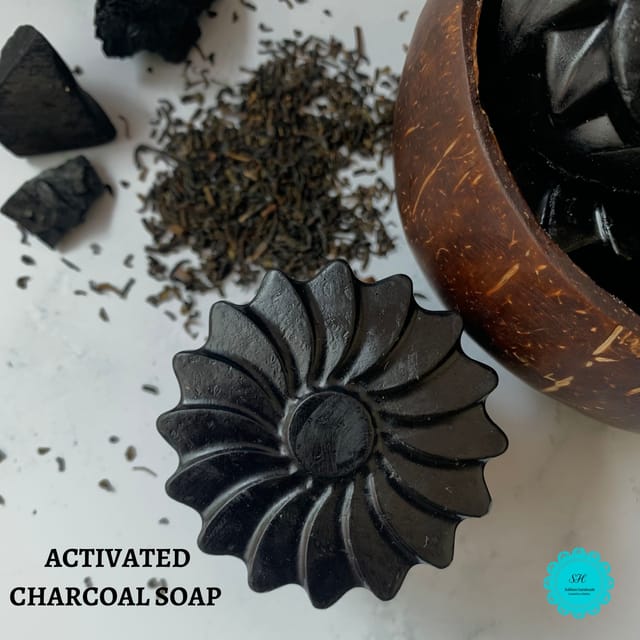 Sukham Handmade - Activated Charcoal Soap - 85-90 gm