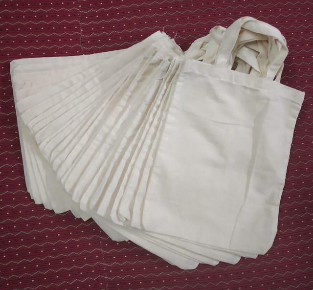 Aarika Plain Cloth Bags13*17 (Pack of 20)