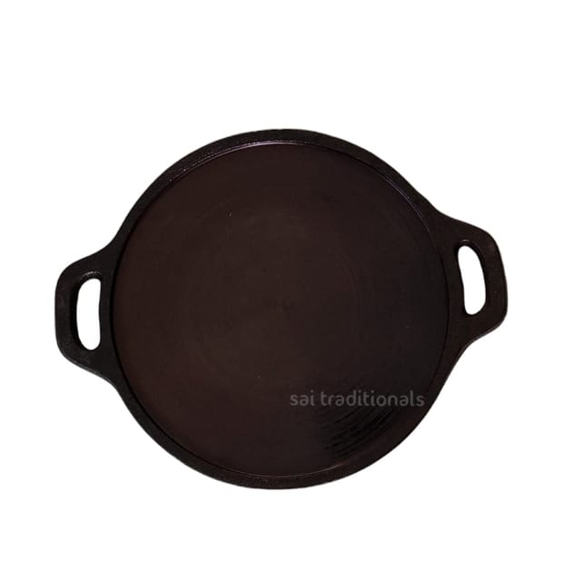 Sai Traditionals - Cast Iron Special Grinding Dosa Tawa (Double Handle) - 12 inches