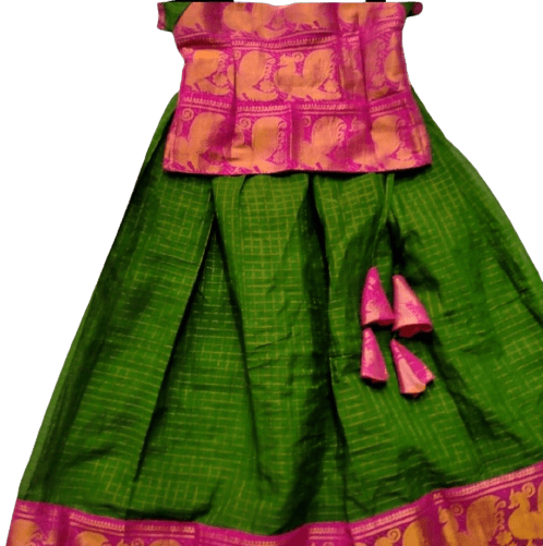 Babbles - Sungudi Cotton Skirt and Top Model