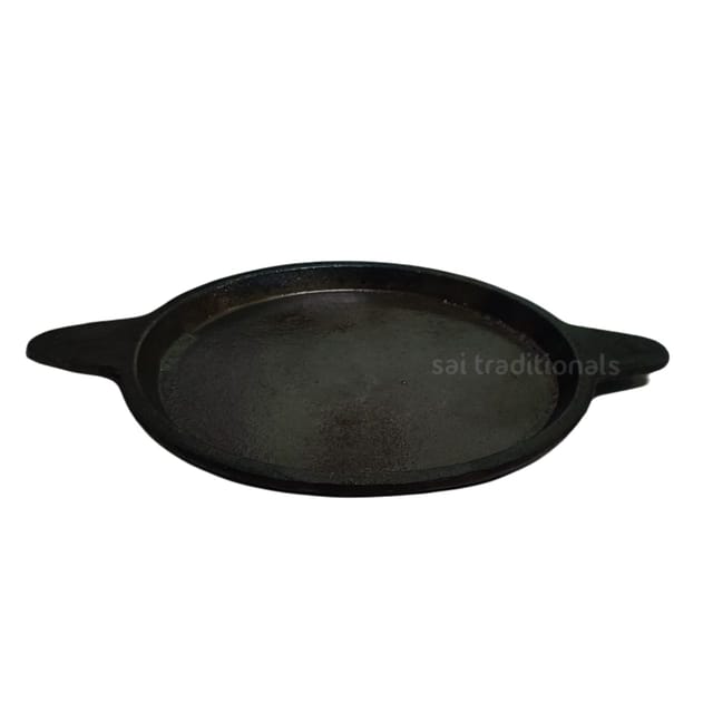 Sai Traditionals - Cast Iron Seasoned Fry Tawa / Sizzler Plate - 8/9/10 inches