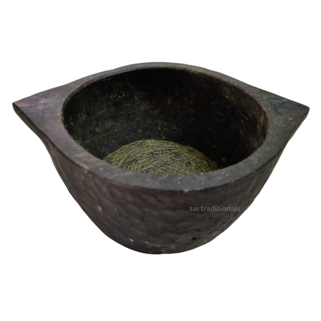 Sai Traditionals - Soapstone Seasoned Cookpot / Kalchatti - 1.25 L/ 2 L / 2.5 L / 3 L