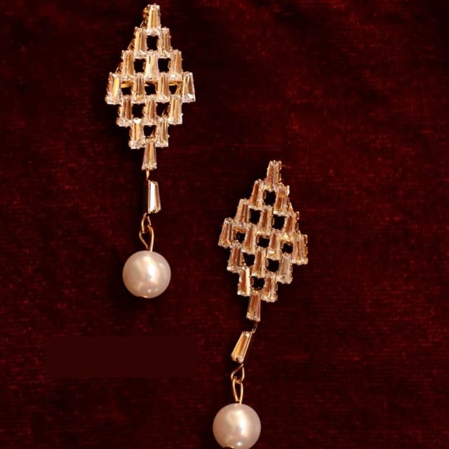 Abarnika- AD Stones diamond western earrings