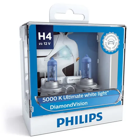 Philips H4 12342DVS2 Diamond Vision Headlight Bulb (12V, 60/55W, 2 Bulbs) Philips H4 12342DVS2 Diamond Vision Headlight Bulb (12V, 60/55W, 2 Bulbs)