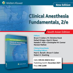 Clinical Anesthesia Fundamentals (South Asian Edition) 2nd Edition 2021 by Bruce F Cullen