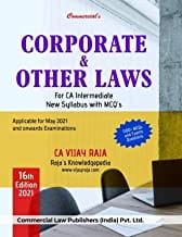 Corporate And Other Laws (Inter)16th Edition 2021 By Vijay Raja