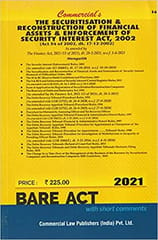 Securitisation And Reconstruction Of Financial Assets And Enforcement Of Security Interest Act 2002 Alongwith Rules And Allied Rules By Bare act