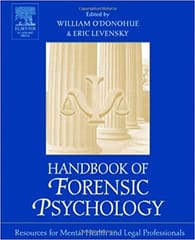 Handbook of Forensic Psychology 2004 By O'Donohue Publisher Elsevier
