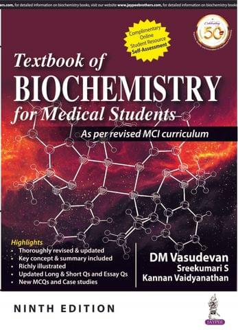 Textbook of BIOCHEMISTRY for Medical Students 9th Edition 2019 by DM