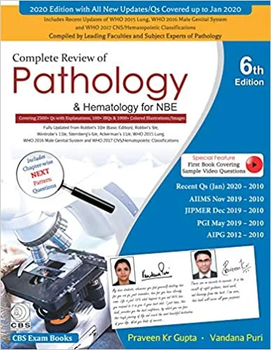 Complete Review of Pathology & Hematology for NBE 6th Edition 2020 by Vandana Puri Praveen Kr Gupta
